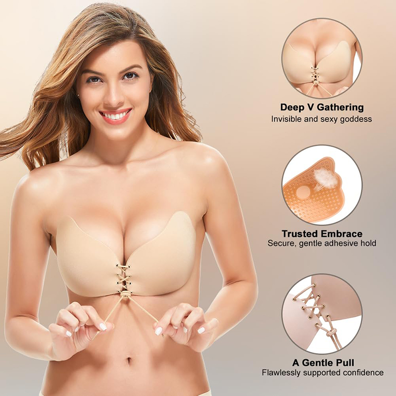 Strapless Bra Backless - 1/2 pares feminino verão sem costas