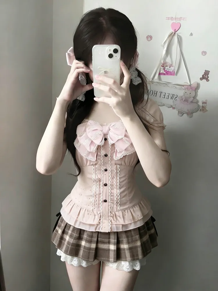 Cami Top Lace - Conjunto de Três Peças Japonês para
