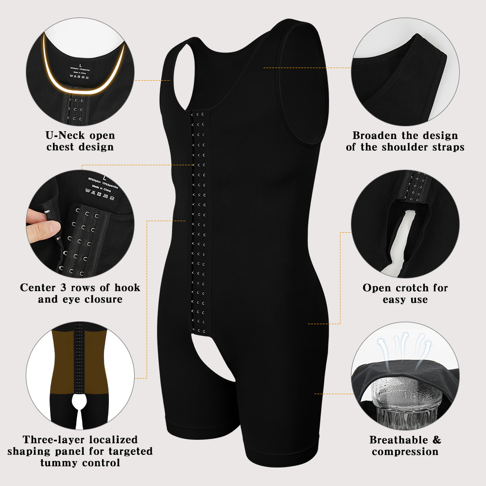 Modelador Corporal Masculino d - Shapewear Bodysuit Firm avaliação e preço