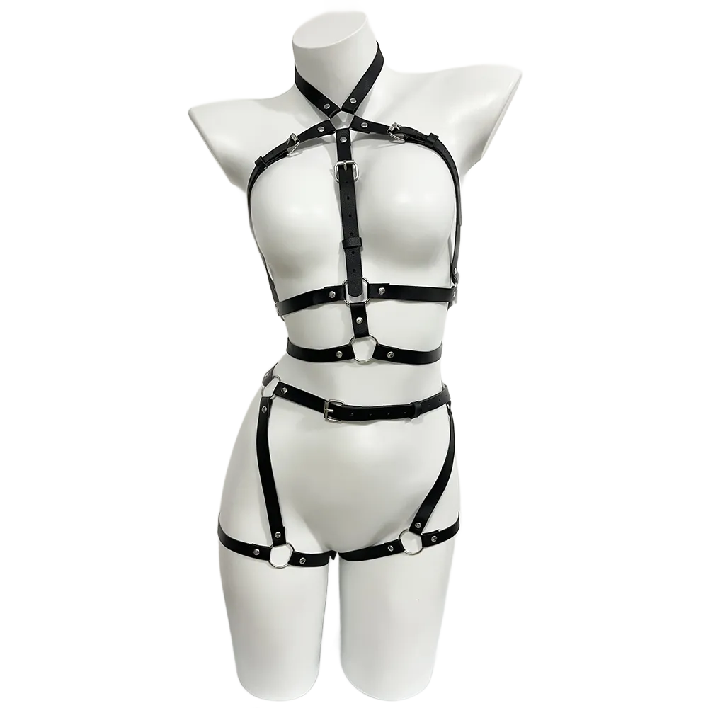 Arnês para mulheres de couro d - Garter Belt Set avaliação e preço