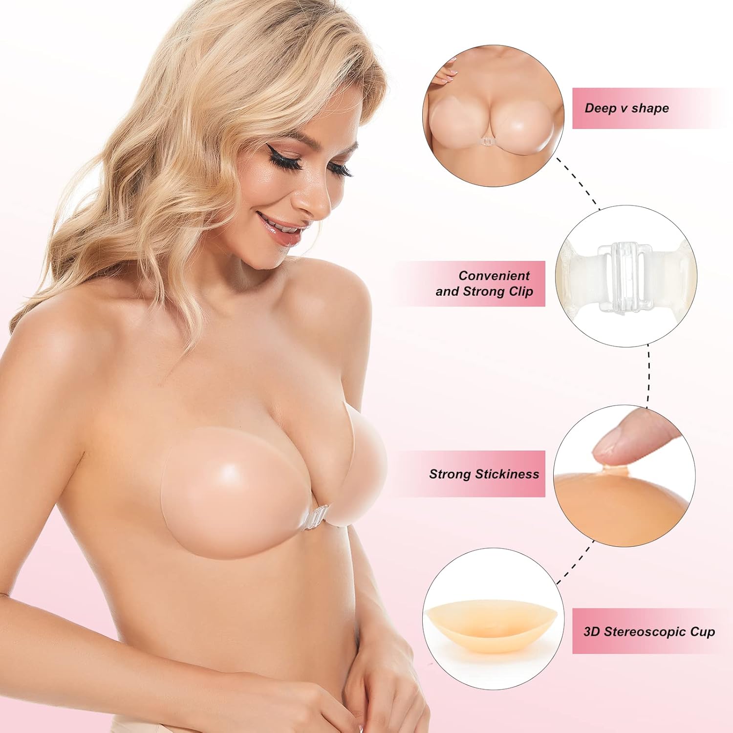 Sutiã Adesivo Push Up Invisíve - Silicone Bra Adhesive avaliação e preço