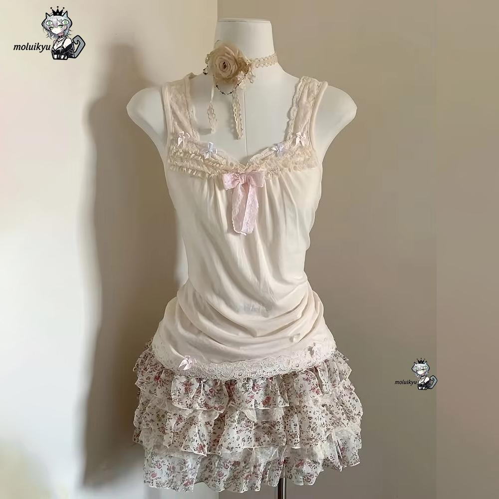 Conjunto Feminino Y2K 2 Peças: - Cami Top Lace avaliação e preço