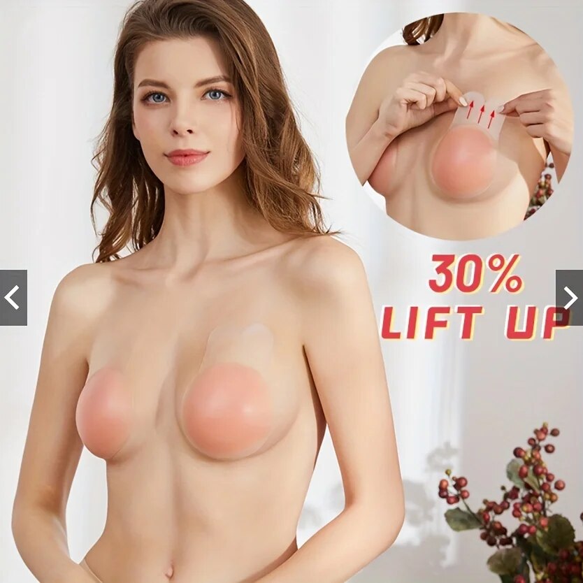 1 par de silicone capa de mami - Silicone Bra Adhesive avaliação e preço