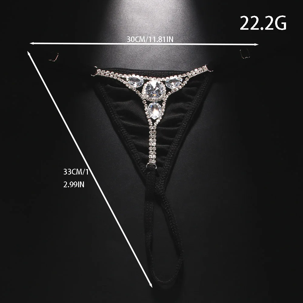 Sexy redondo strass tanga ajus - Thong Bikini Women avaliação e preço