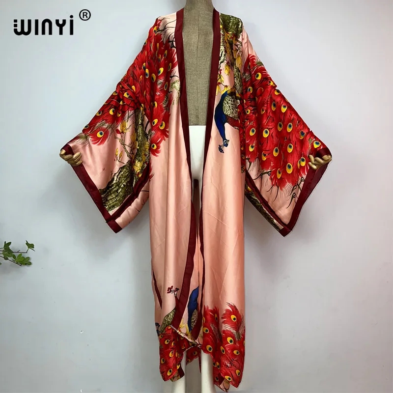 WINYI 2022 Cardigã Feminino de - Robe Silk Women avaliação e preço