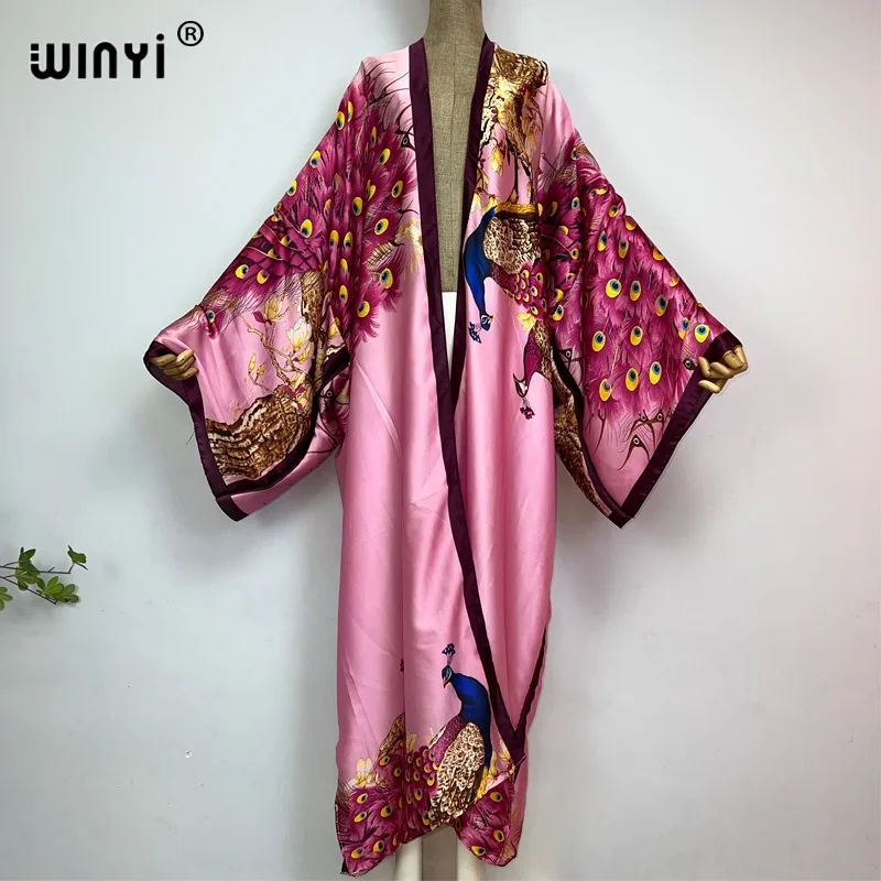 WINYI 2022 Cardigã Feminino de - Robe Silk Women avaliação e preço