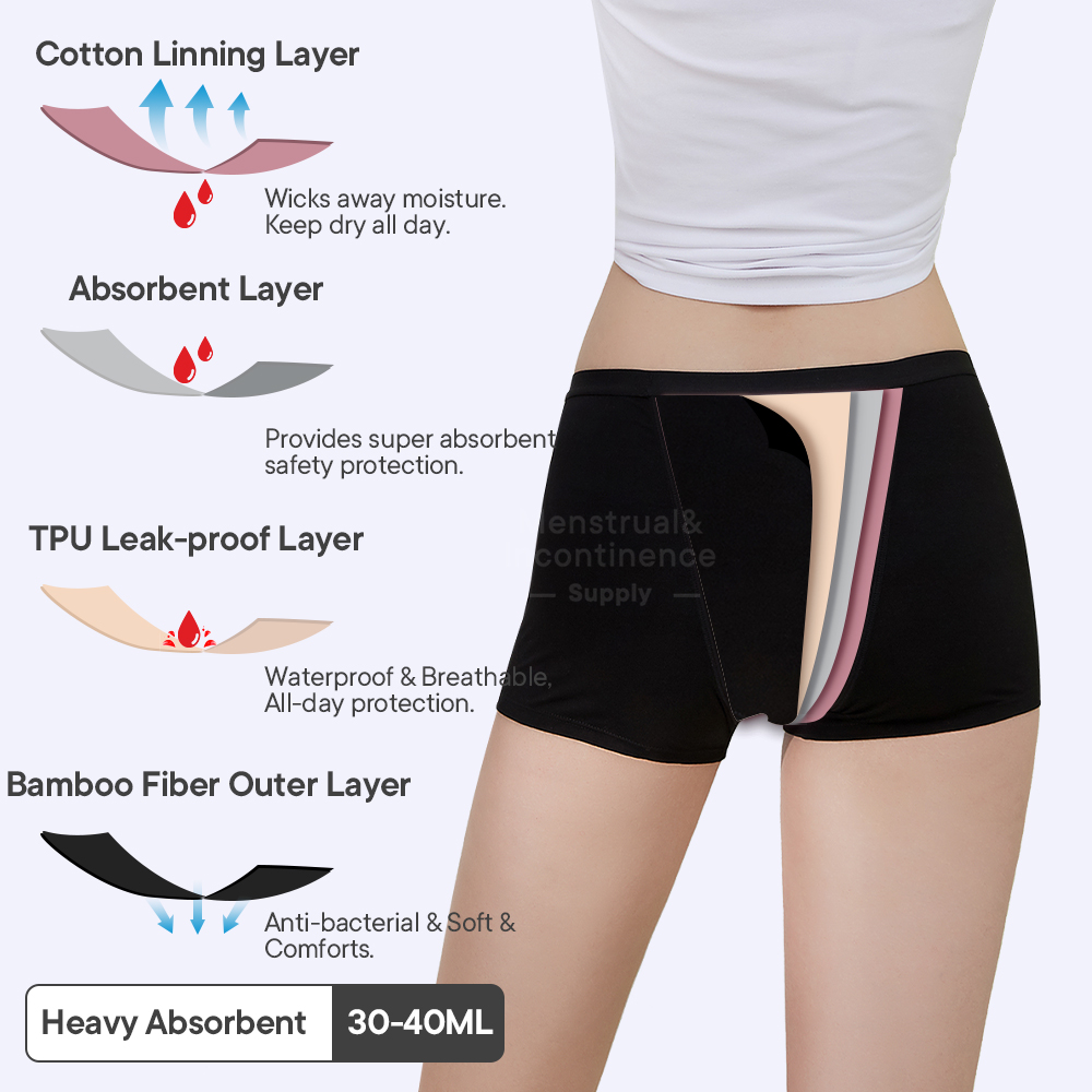 Roupa íntima de fibra de bambu - Boyshort Underwear avaliação e preço